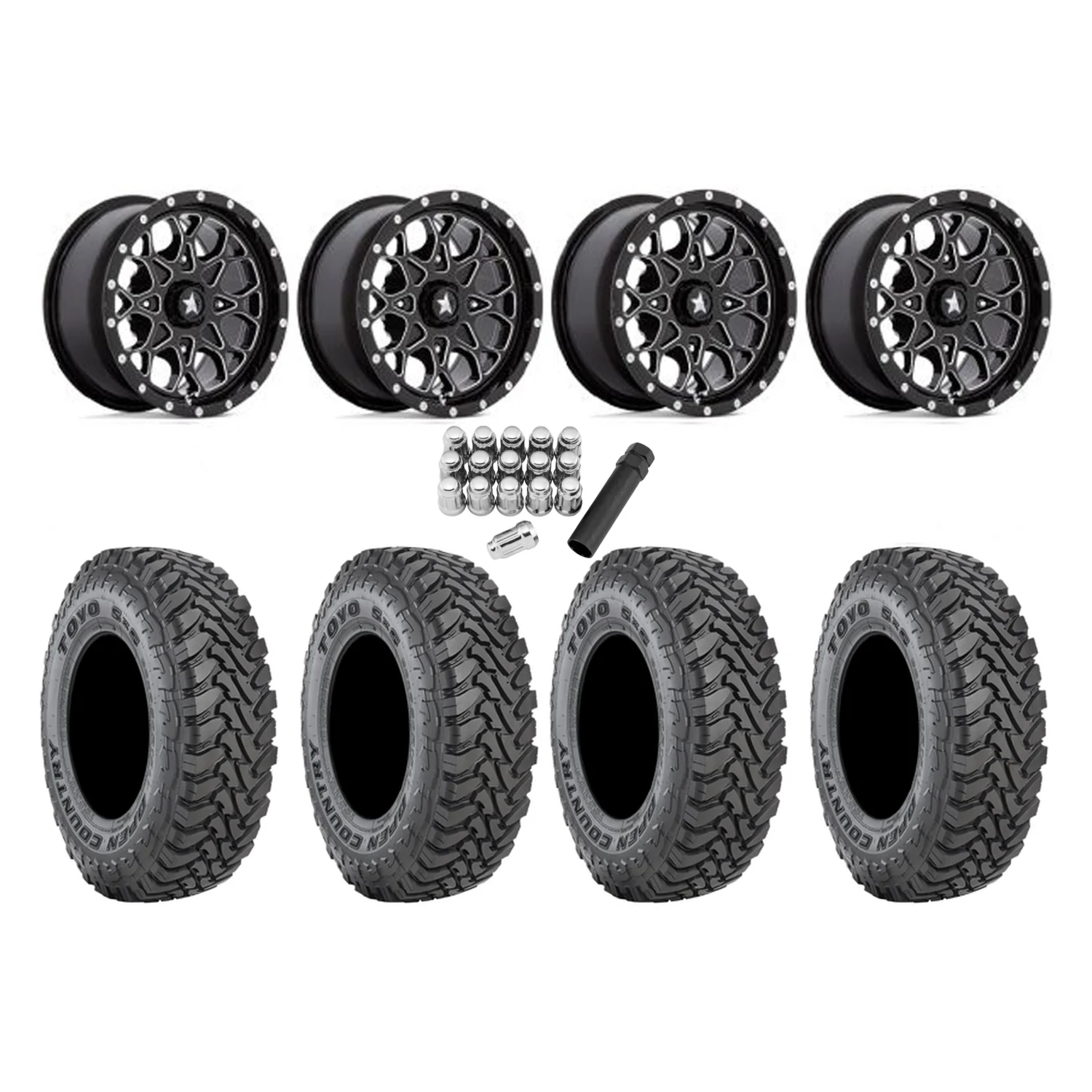 遊*人様 MKW MK-46 ML+ ＆BF All-Terrain 235/7 M45 Portal Milled Toyo-